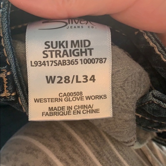 Silver jeans size 28. Length 34 - Picture 4 of 4